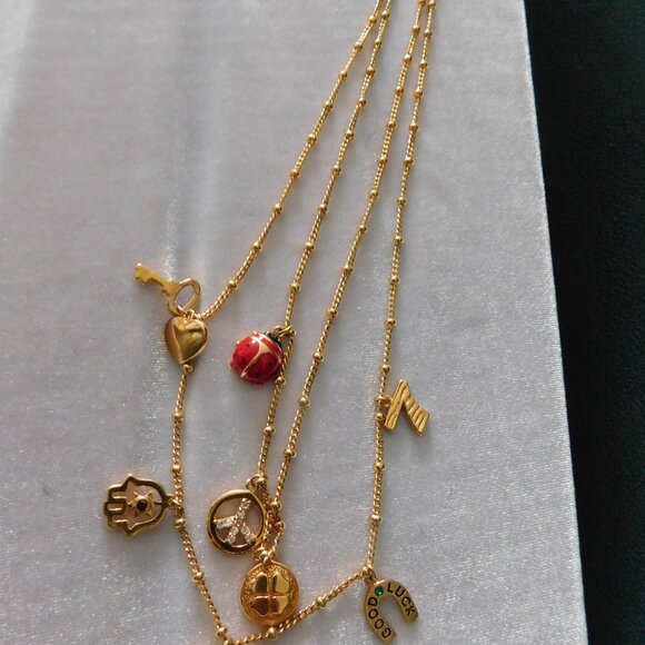 Ladies - "7 Symbols" Gold Plated Necklace - Picture 4 of 4